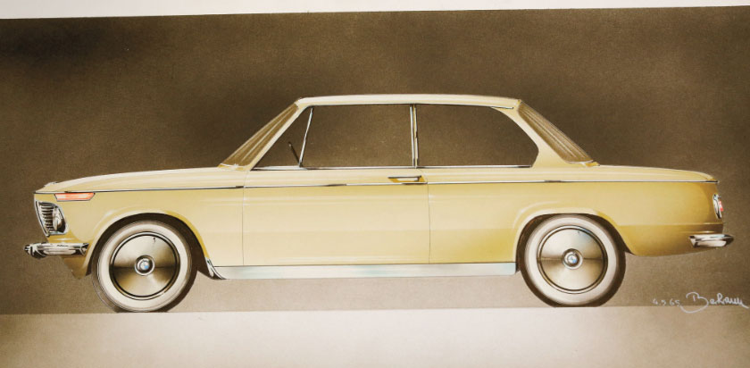 early sketch of the BMW 1600/2002