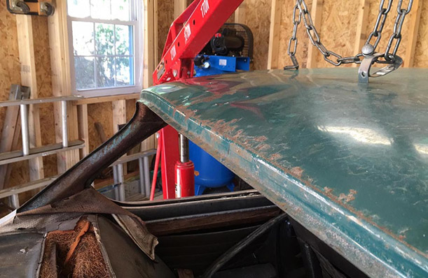 BMW 2000c dent removed from roof