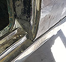 BMW 2000c rear quarter panel panel repair fitting rocker trim