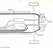 pressure hose diagram for Coolaire Miami 1960s auto air conditioning