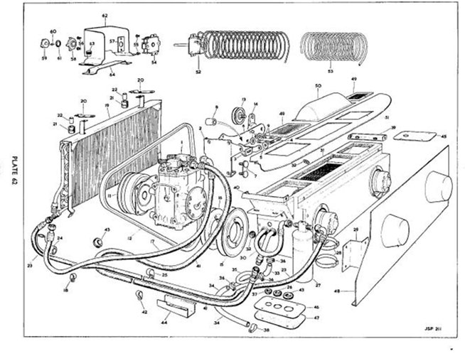 ful diagram of a Miami Coolaire type air conditioning systems from the 1960s