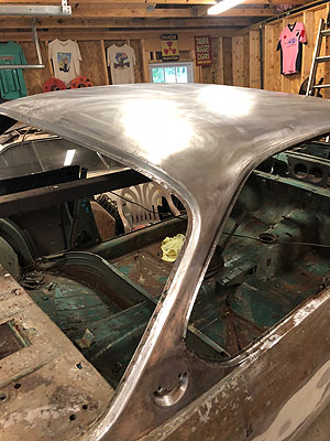 i 1966 bmw 2000c/cs roof bare metal