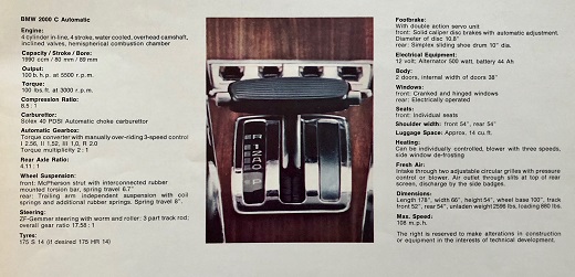 BMW 2000c specifications