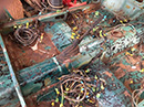 BMW 2000c wiring harness bundled inside car